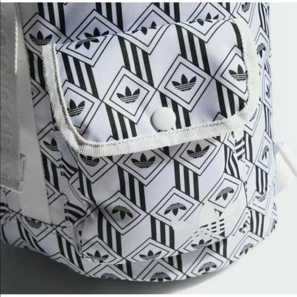 Adidas Women's Originals Utility Mini Backpack Girls Monogram Bags White LP6173 - Picture 4 of 15